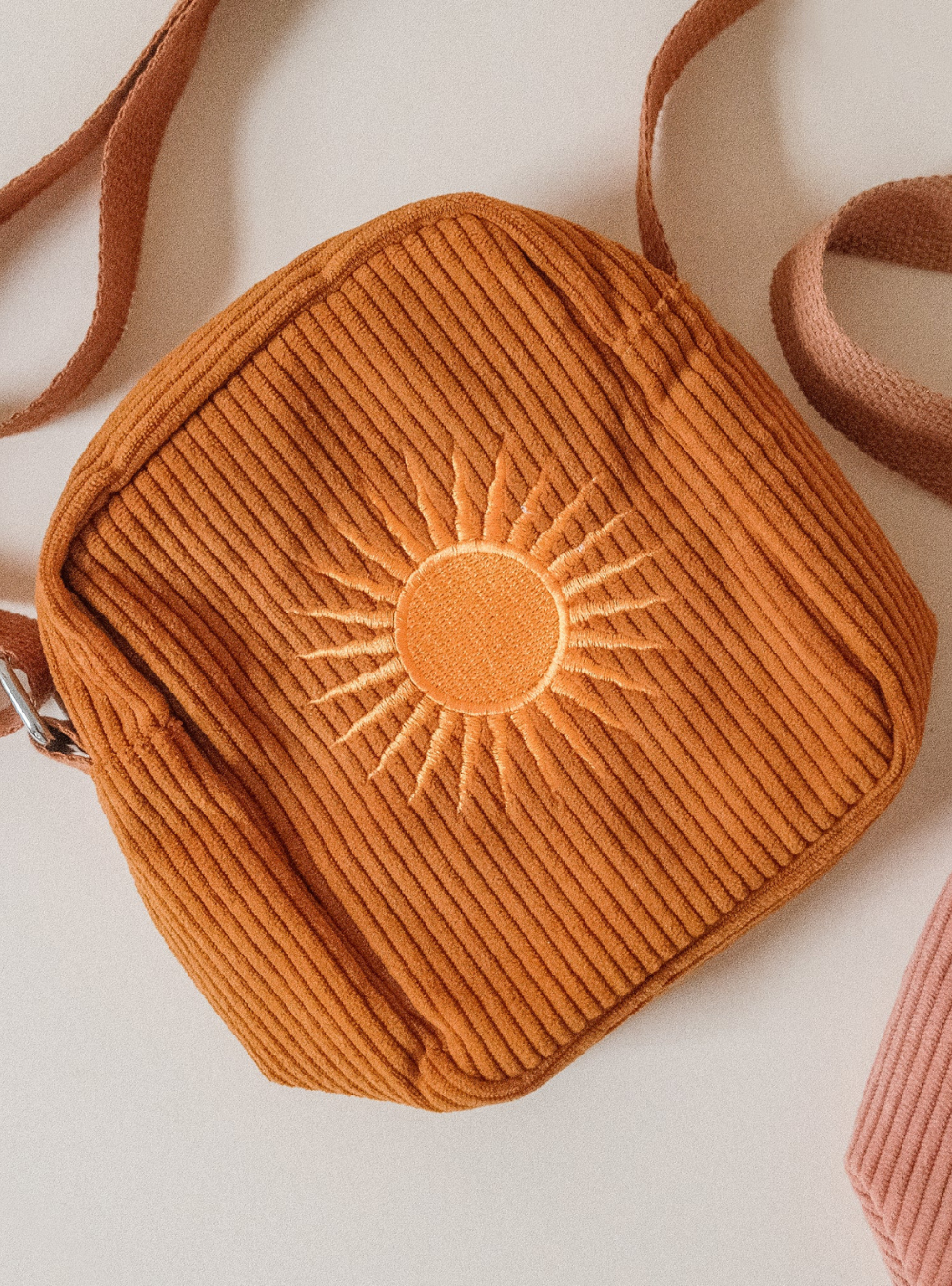 Corduroy Crossbody Bag - Burnt Orange