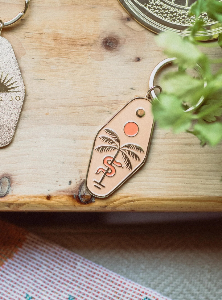 Serpent Enamel Keychain