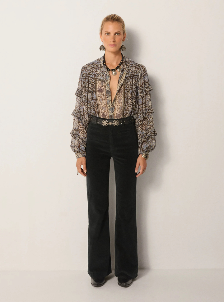 Camilla Blouse - Blue Orchid