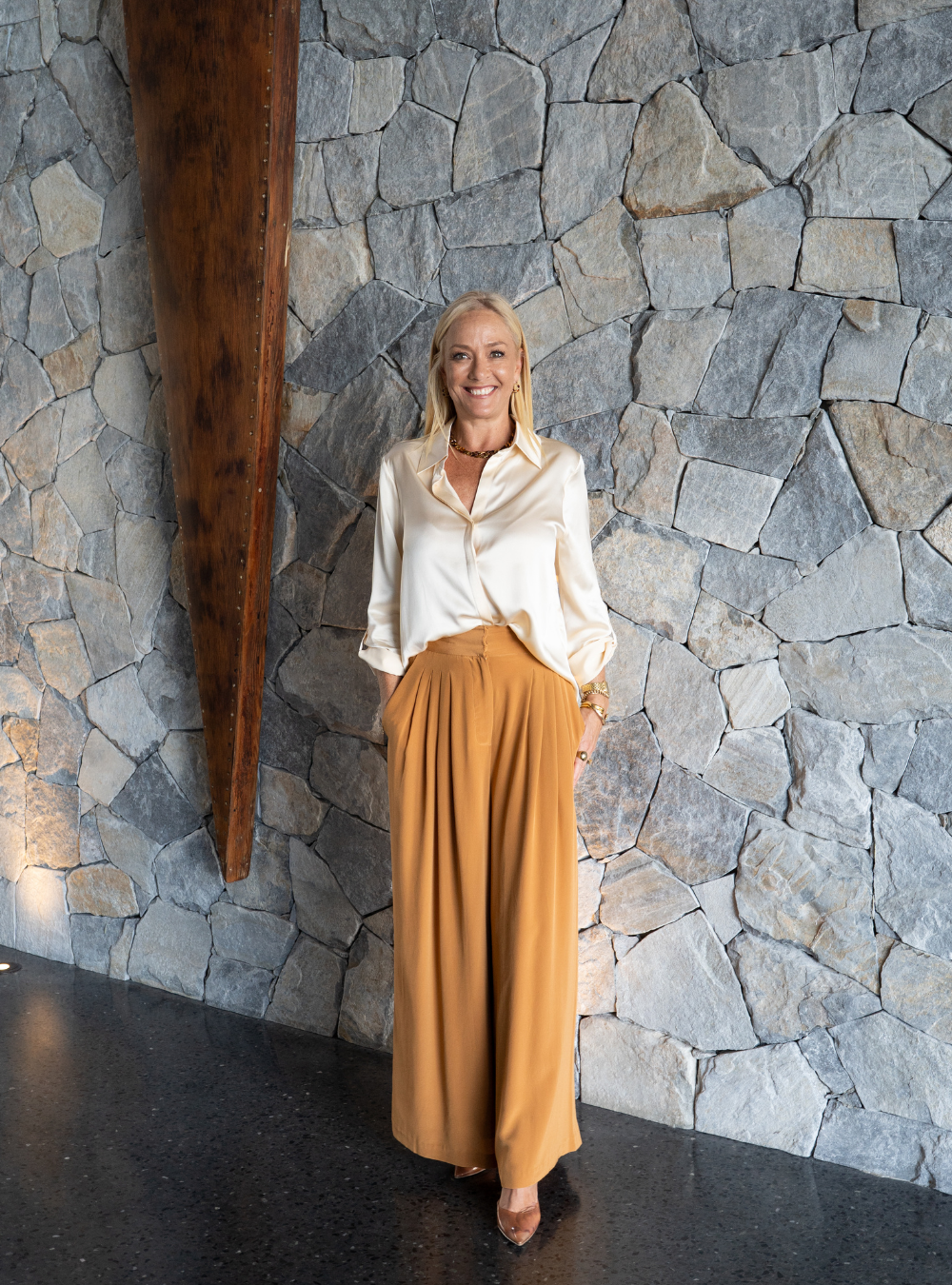 Bijou Pant - Caramel Crepe