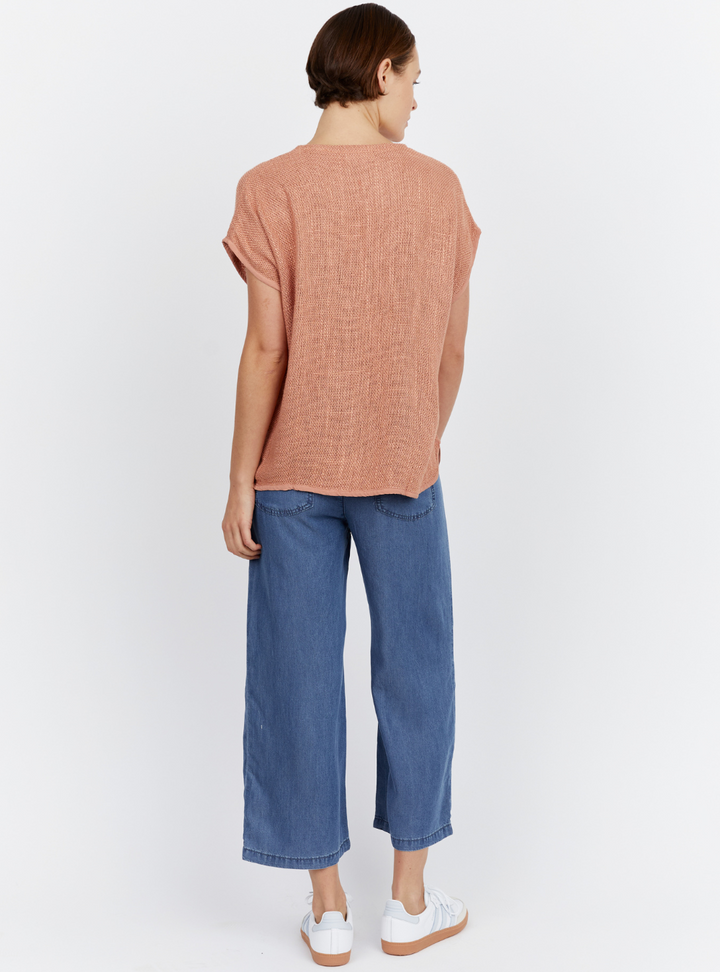 Cleo Hessian Top - Blush