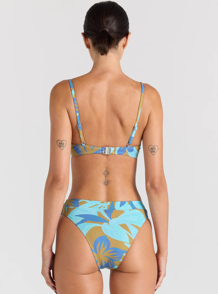 Kealani High Cut Band Bottom - Caribou