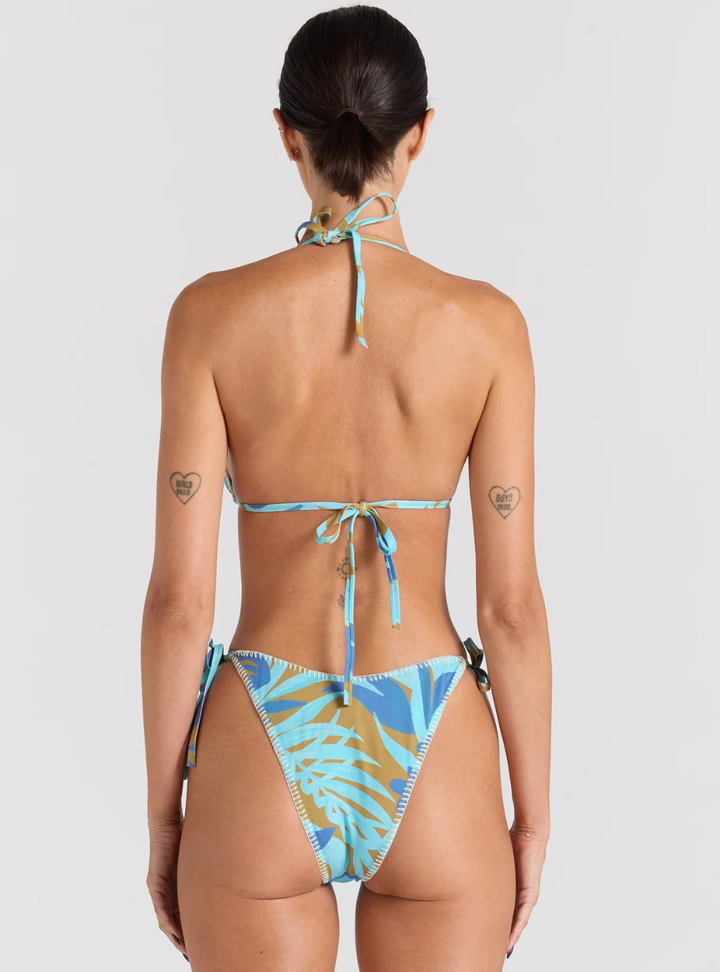 Kealani High String Tie Bottom - Caribou