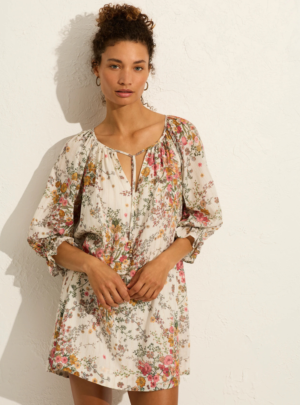 Carlota Mini Dress - White Whisper Floral