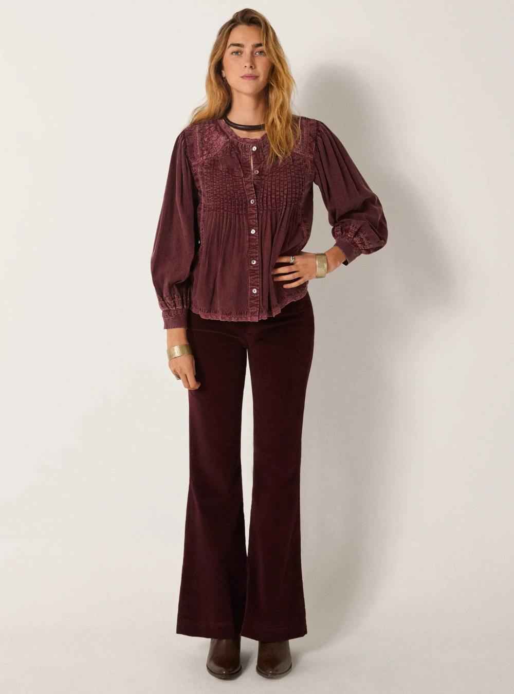 Carmen Blouse - Clay Red