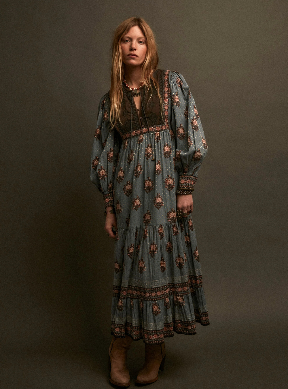 Allegra Dress - Cerulean Mist