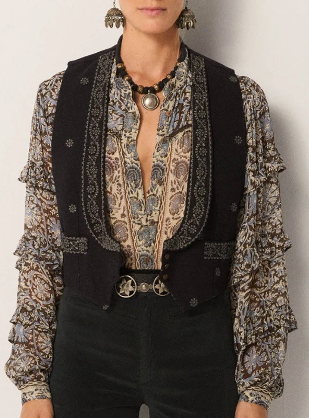 Lupita Vest - Charro Black