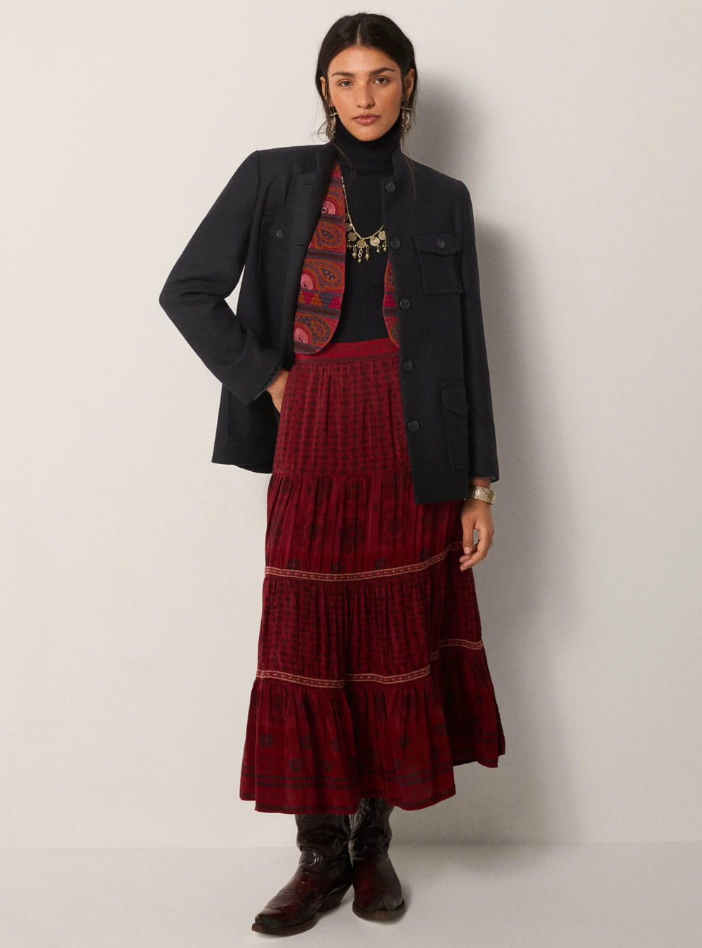 Josephine Skirt - Château Bordeaux