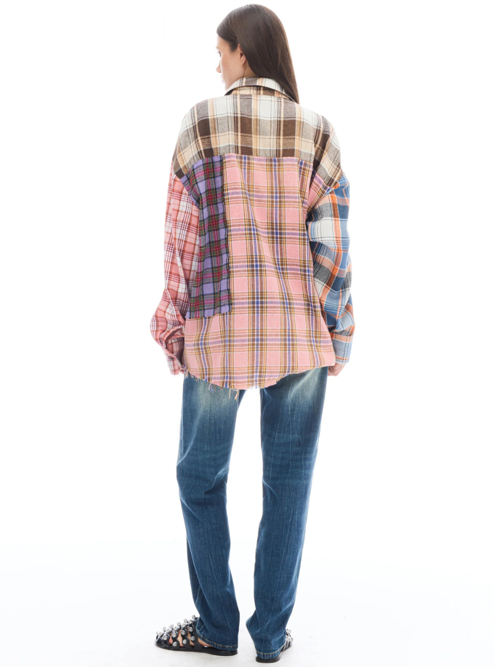 Patchwork Check Flannel Shirt - Multi