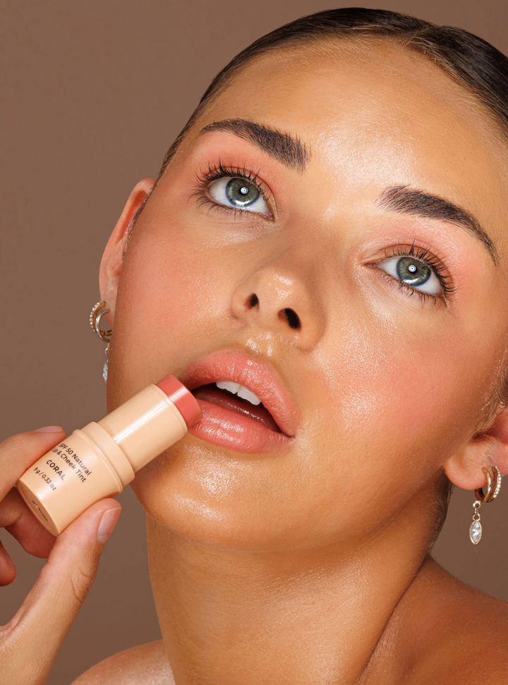 SPF 50 Natural Lip & Cheek Tint - Coral