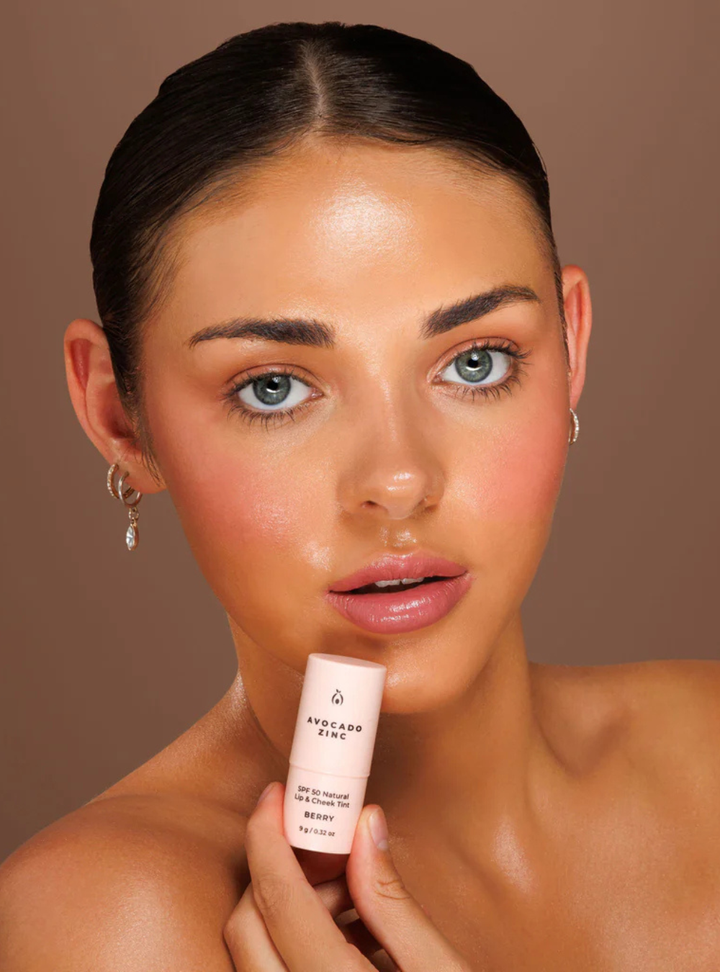 SPF 50 Natural Lip & Cheek Tint - Berry