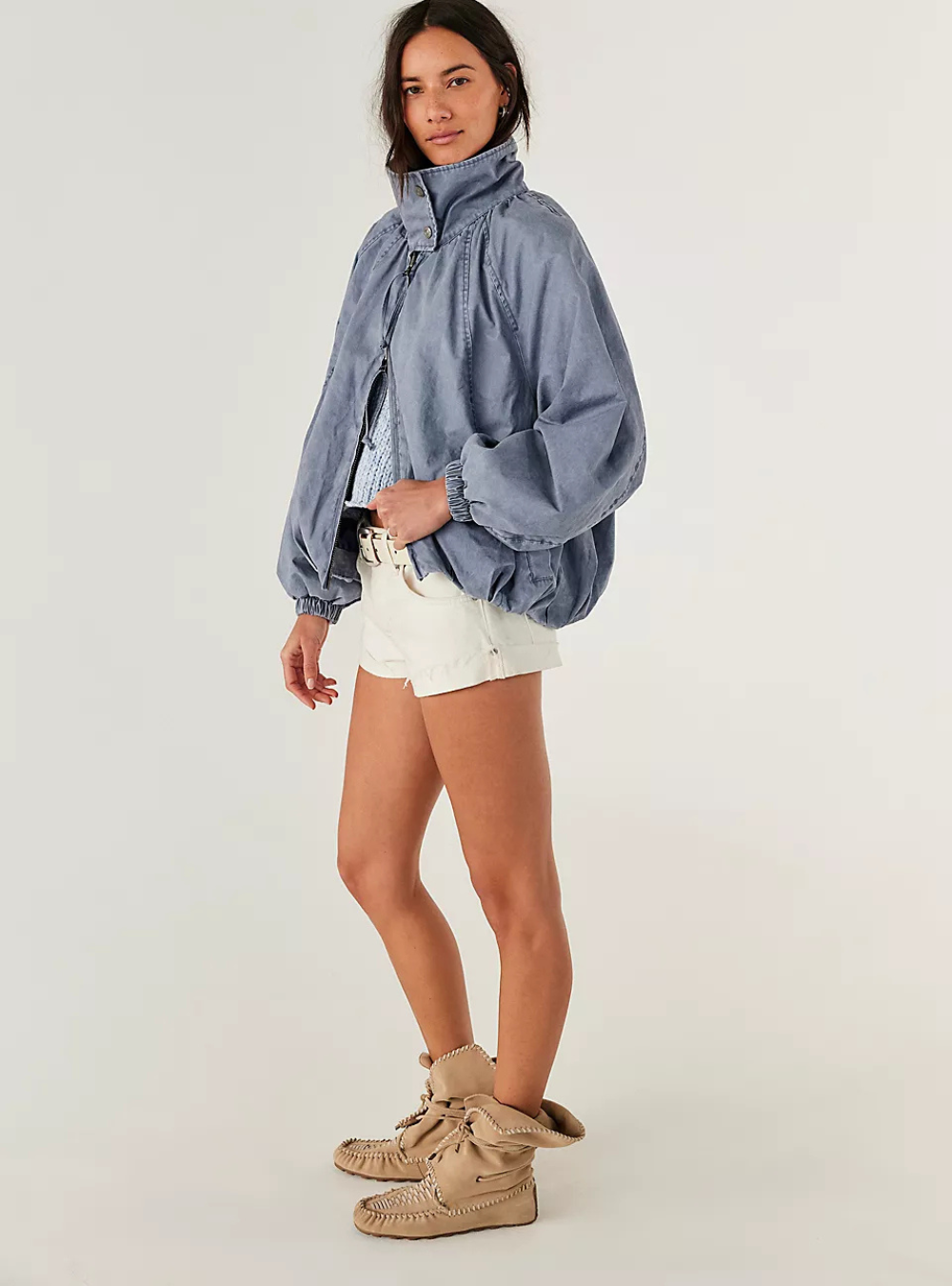 Chelsea Funnel-Neck Jacket - Flint Stone