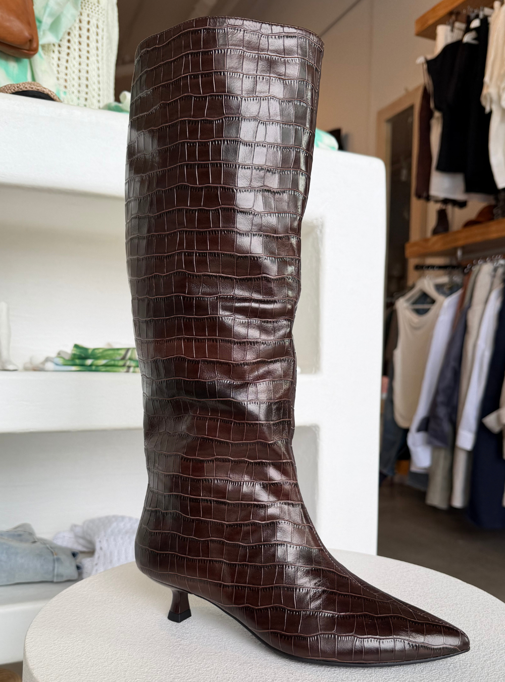 Centese Boot - Choc Croc Leather
