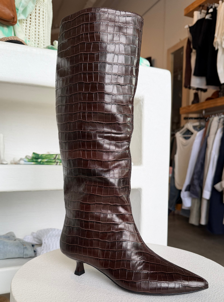 Centese Boot - Choc Croc Leather