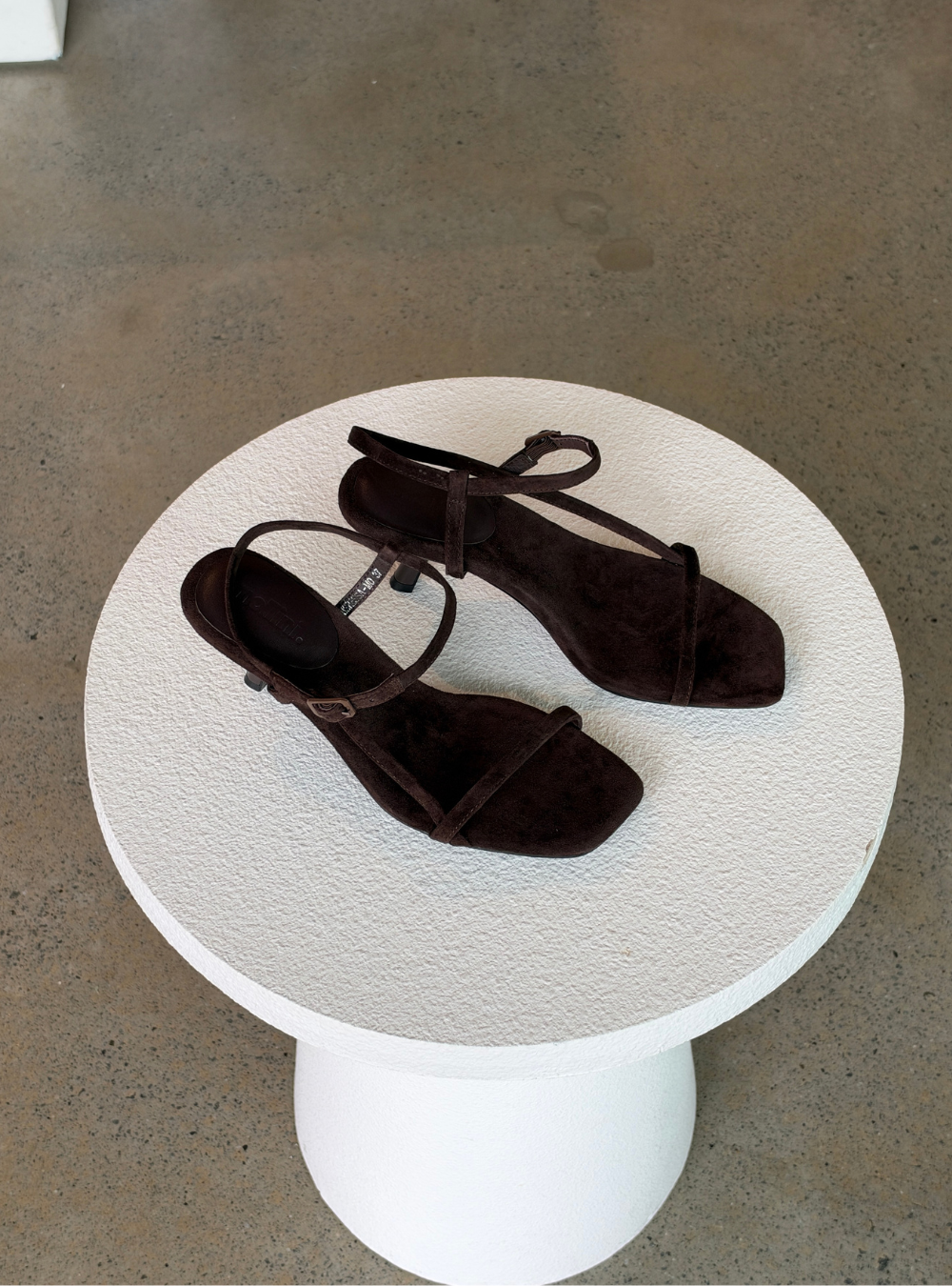 Heressa Leather Sandals - Choc Suede
