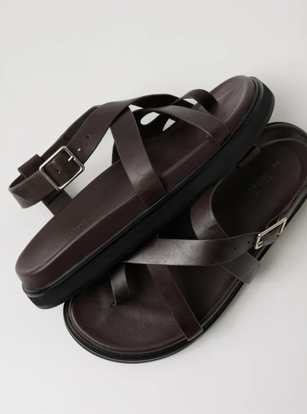 Meyne Sandals - Choc Leather