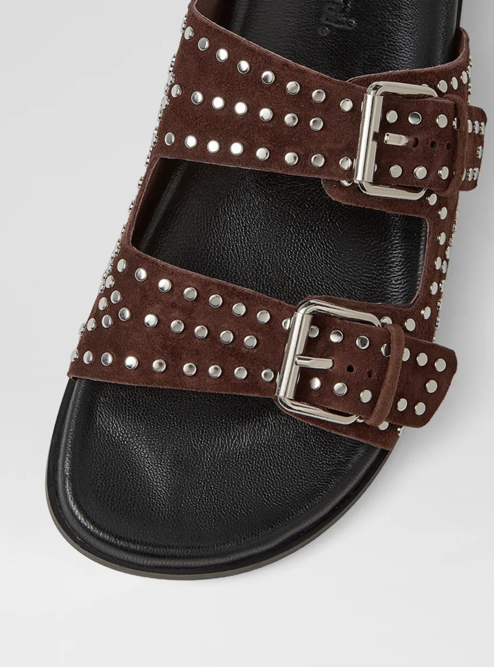 Heire Slides - Choc Suede