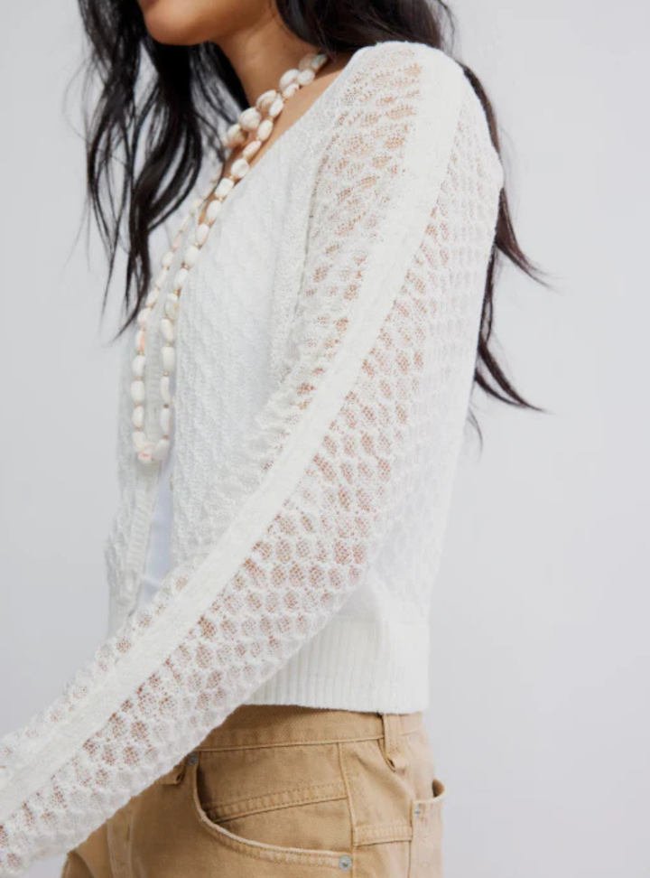 Maris Fine Gauge Cardi - Clean Ivory
