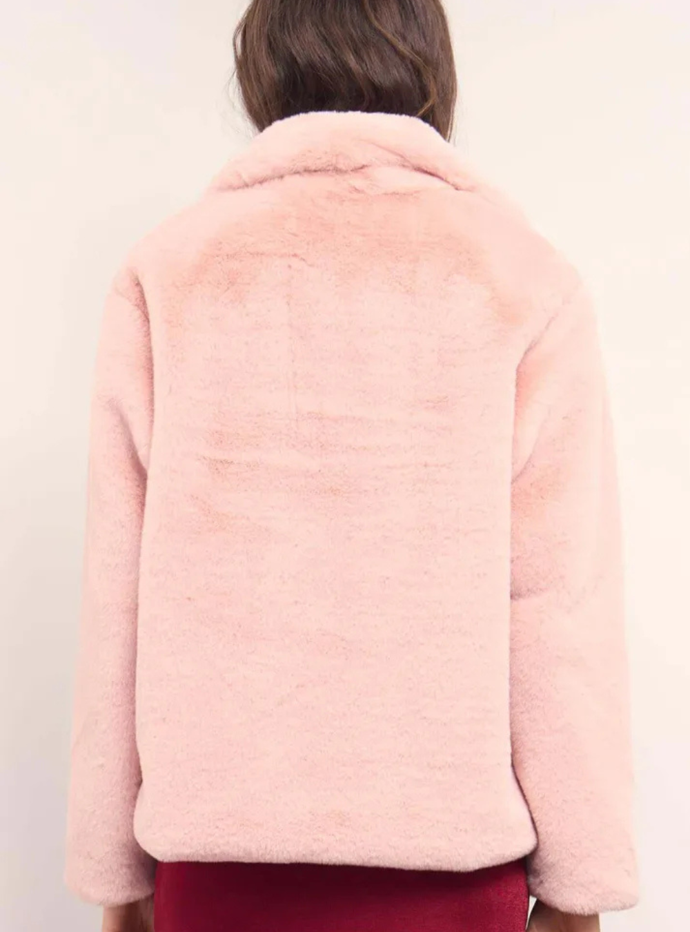 Sigrid Dusty Pink Faux Fur Coat