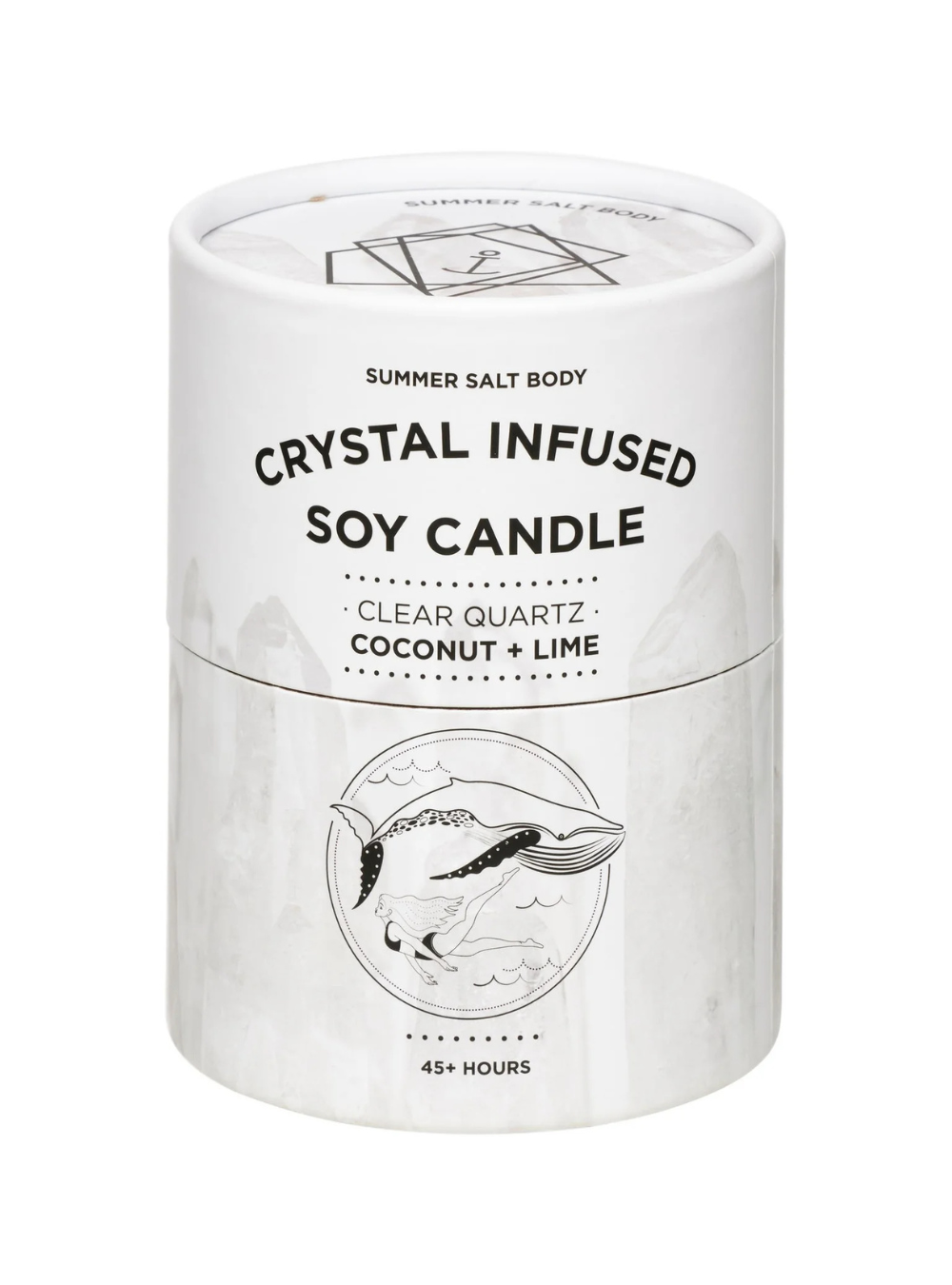 Crystal Infused Soy Candle - Clear Quartz x Coconut & Lime