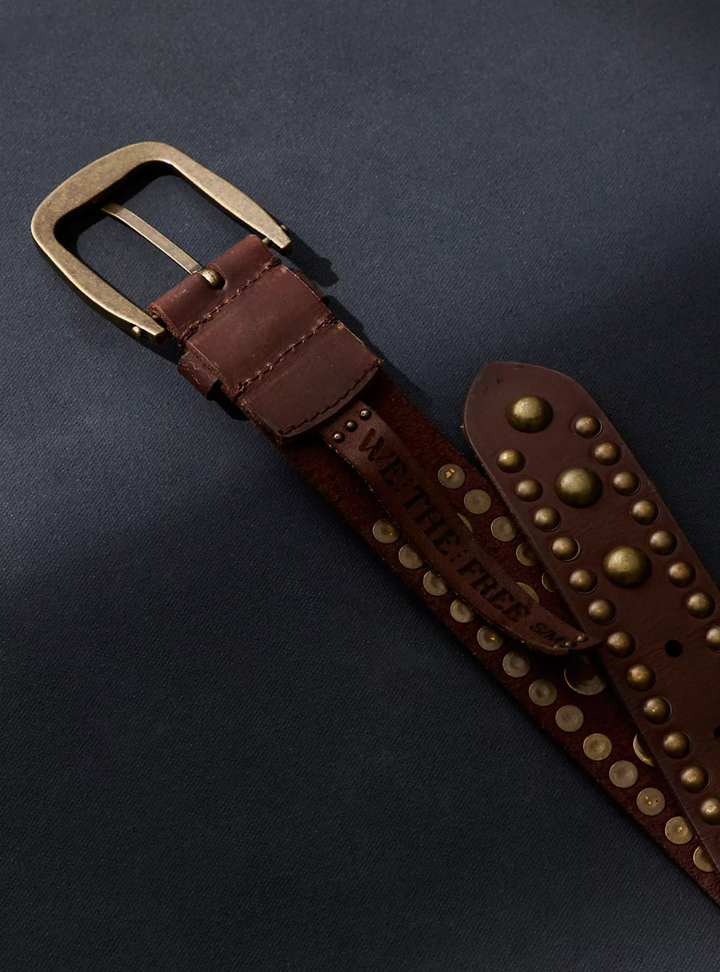 Sola Stud Belt - Cognac