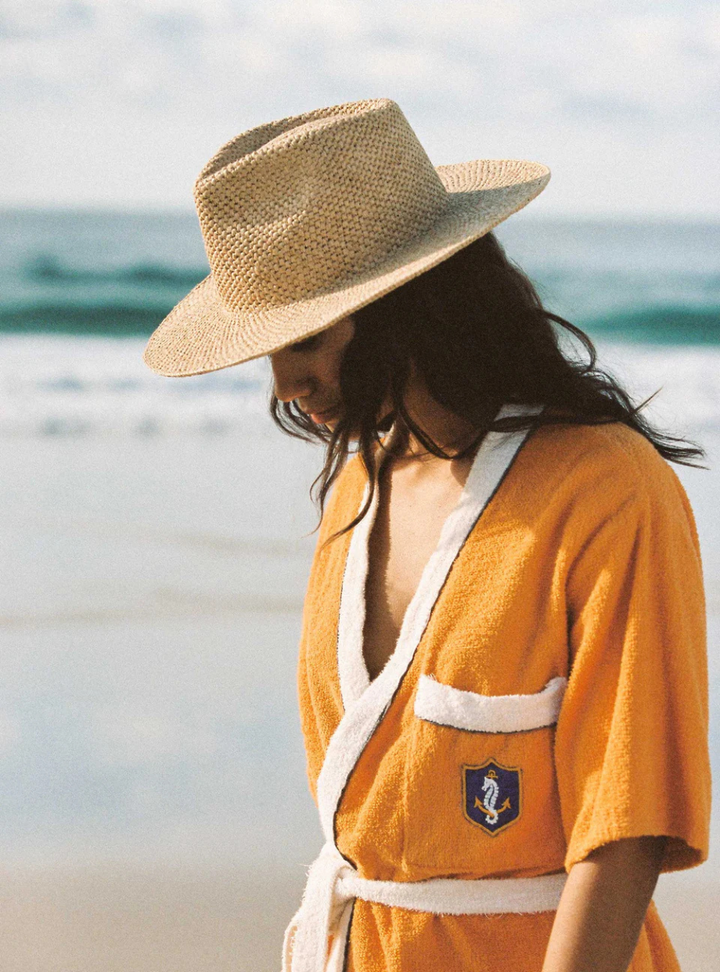 The Inca Fedora - Pineapple Stitch Natural