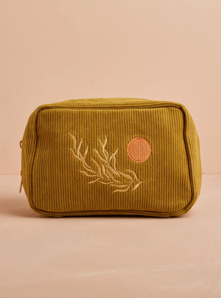 Corduroy Makeup Bag - Olive