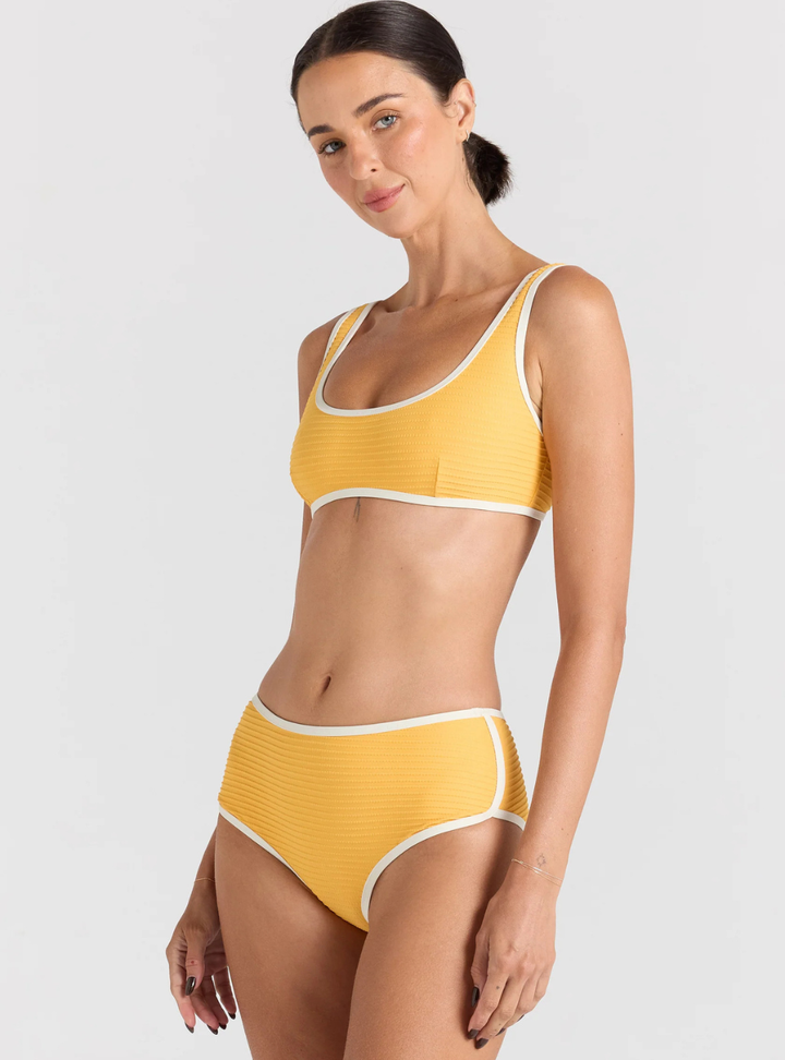 Poolside Crop Bikini Top - Sunshine