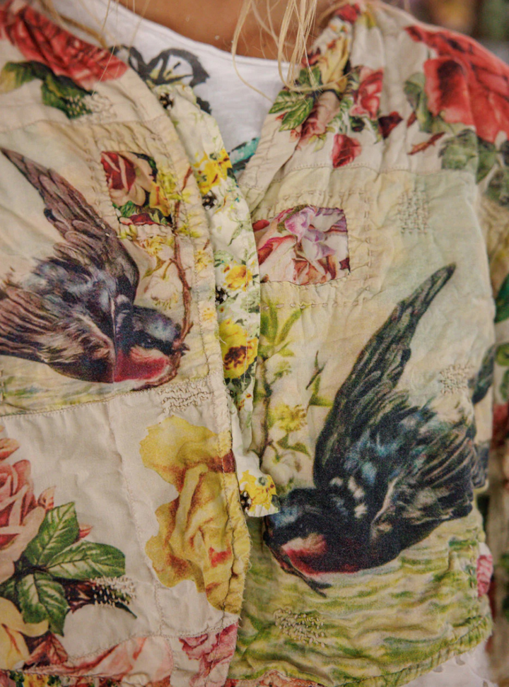 Magnolia Pearl Floral Cropped Leni Jacket 697 - Postcards