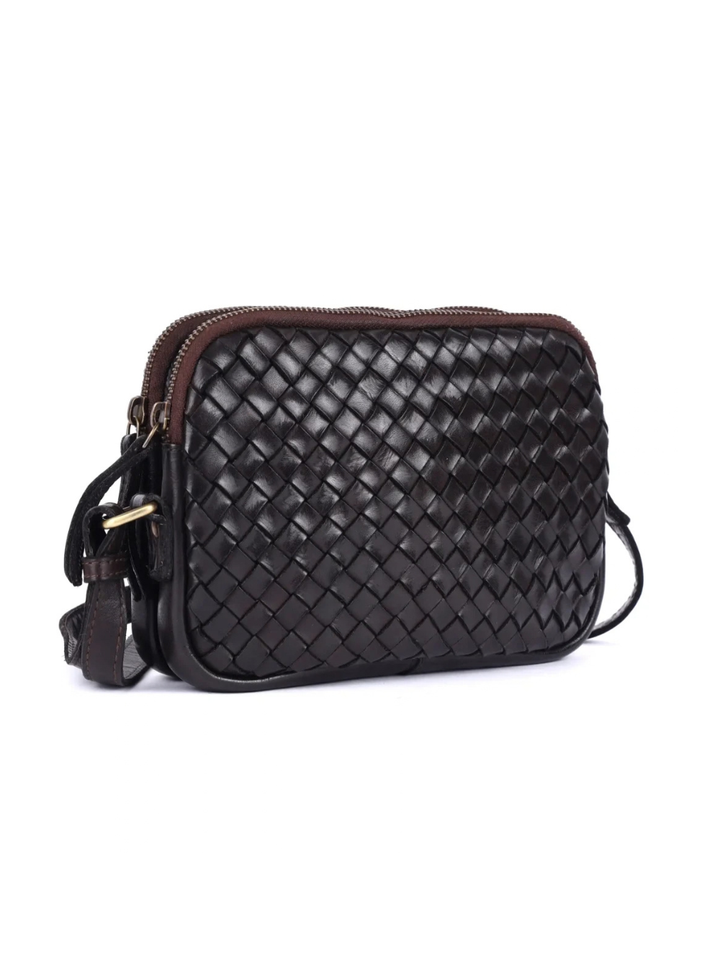 Nancy Woven Cross Body - Brown