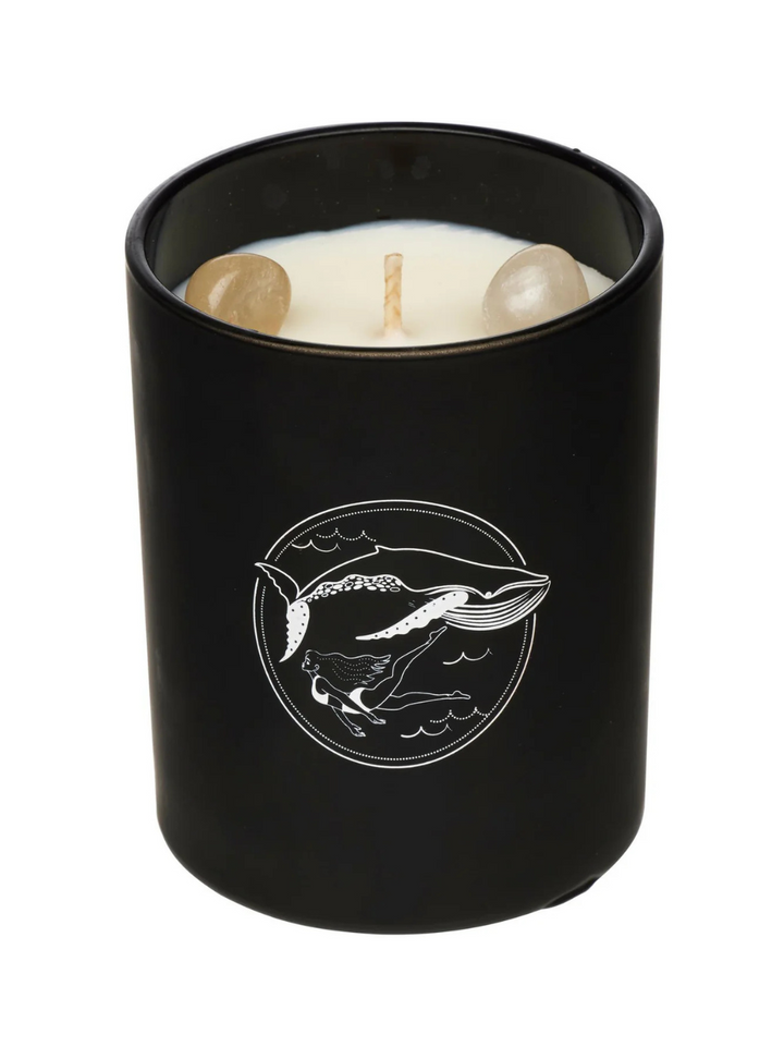 Crystal Infused Soy Candle - Clear Quartz x Coconut & Lime