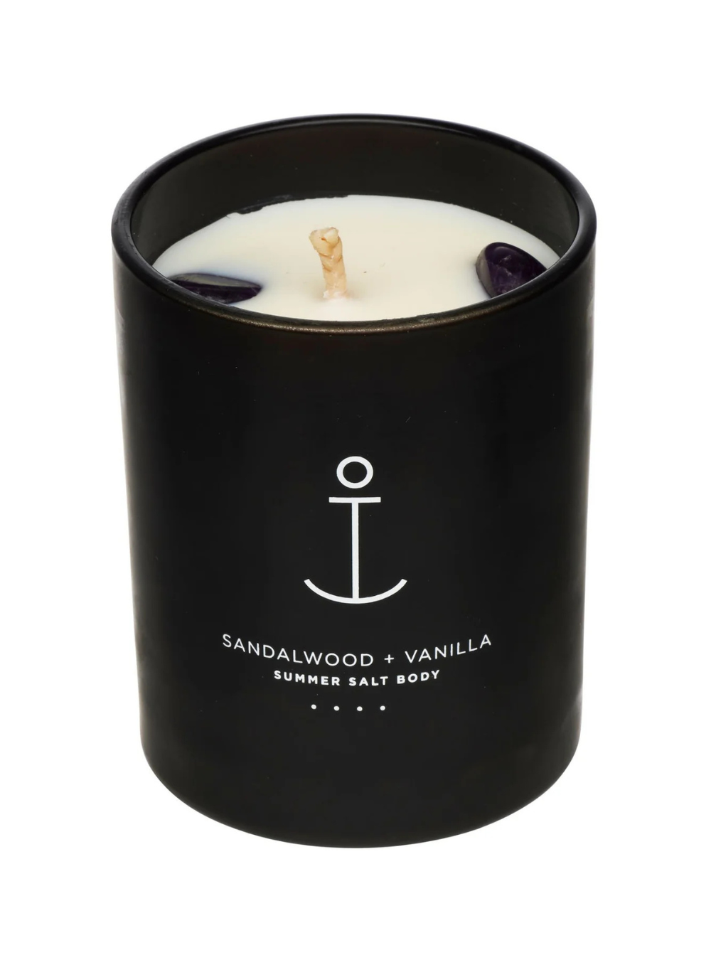 Crystal Infused Soy Candle - Amethyst x Sandalwood & Vanilla