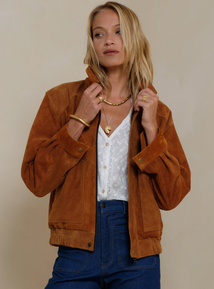 Zephyr Suede Jacket - Havana Cuba