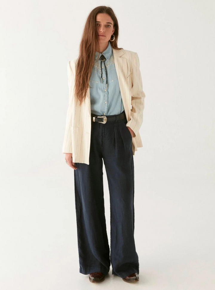 Dallas Blouse - Mustang Blue