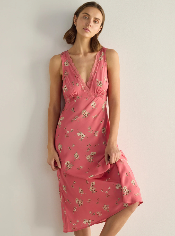 Darcy Midi Dress - Pink Isla