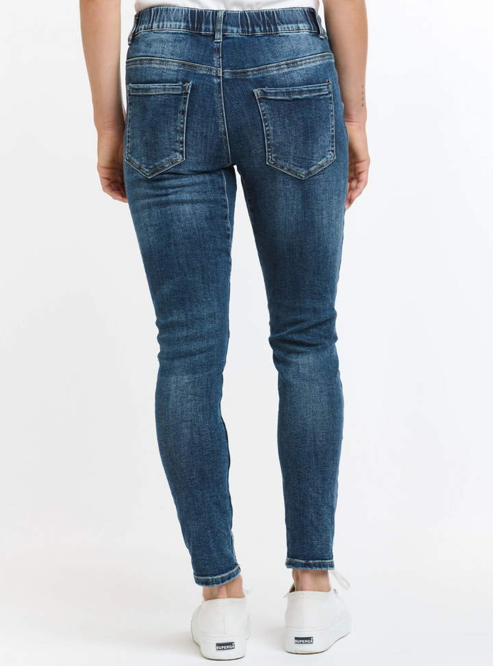 ITALIAN STAR Emma Stretch Jeans - Dark Wash Denim