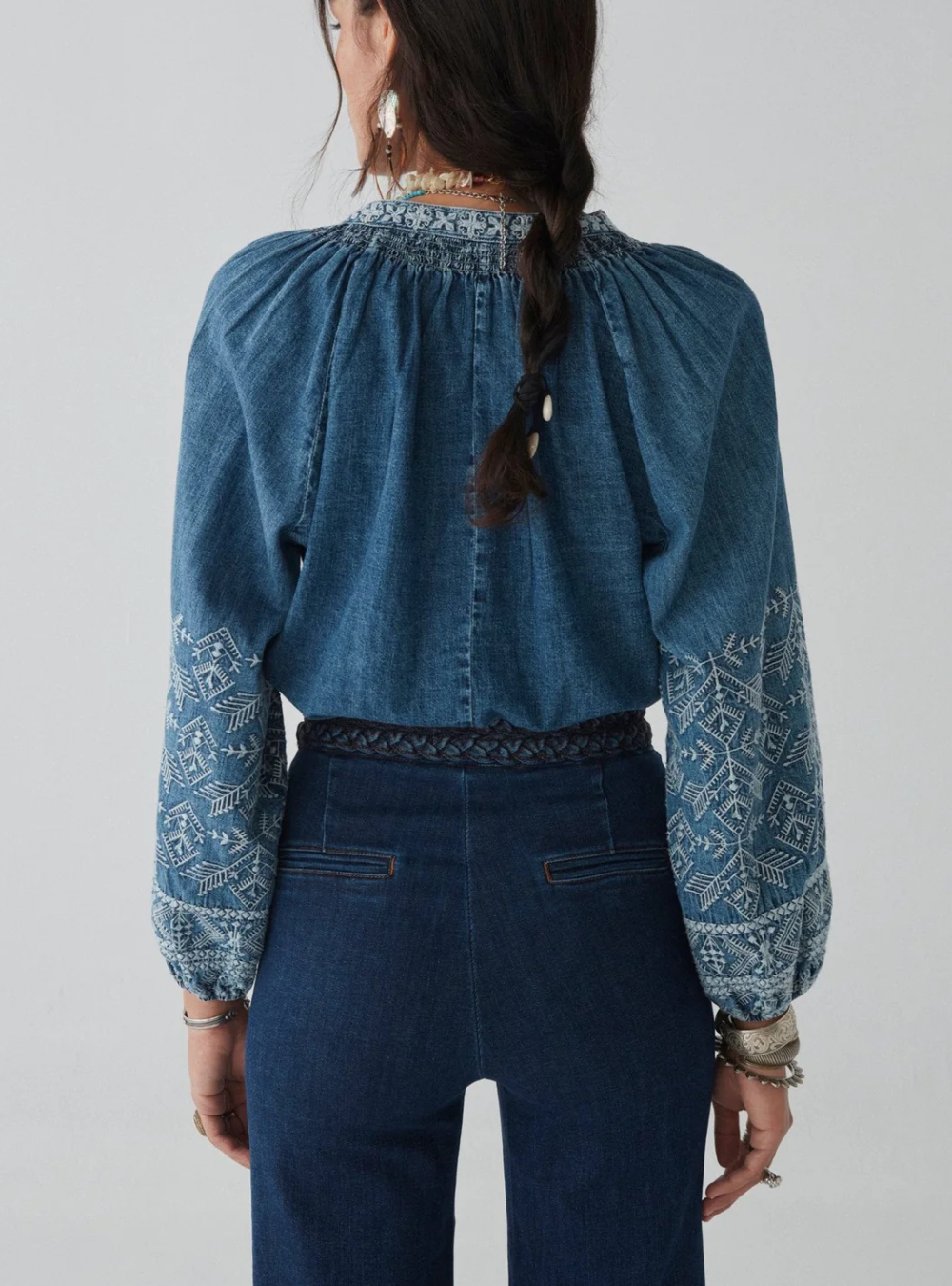 Audrey Blouse - Denim Romance