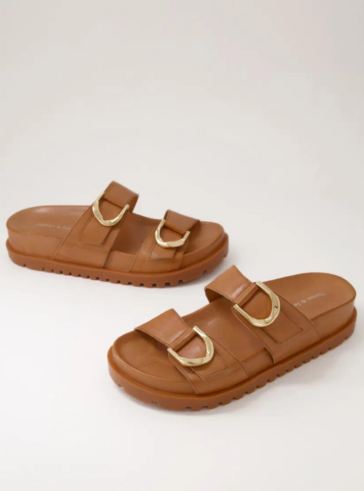 Ullana Toffee Leather Sandals