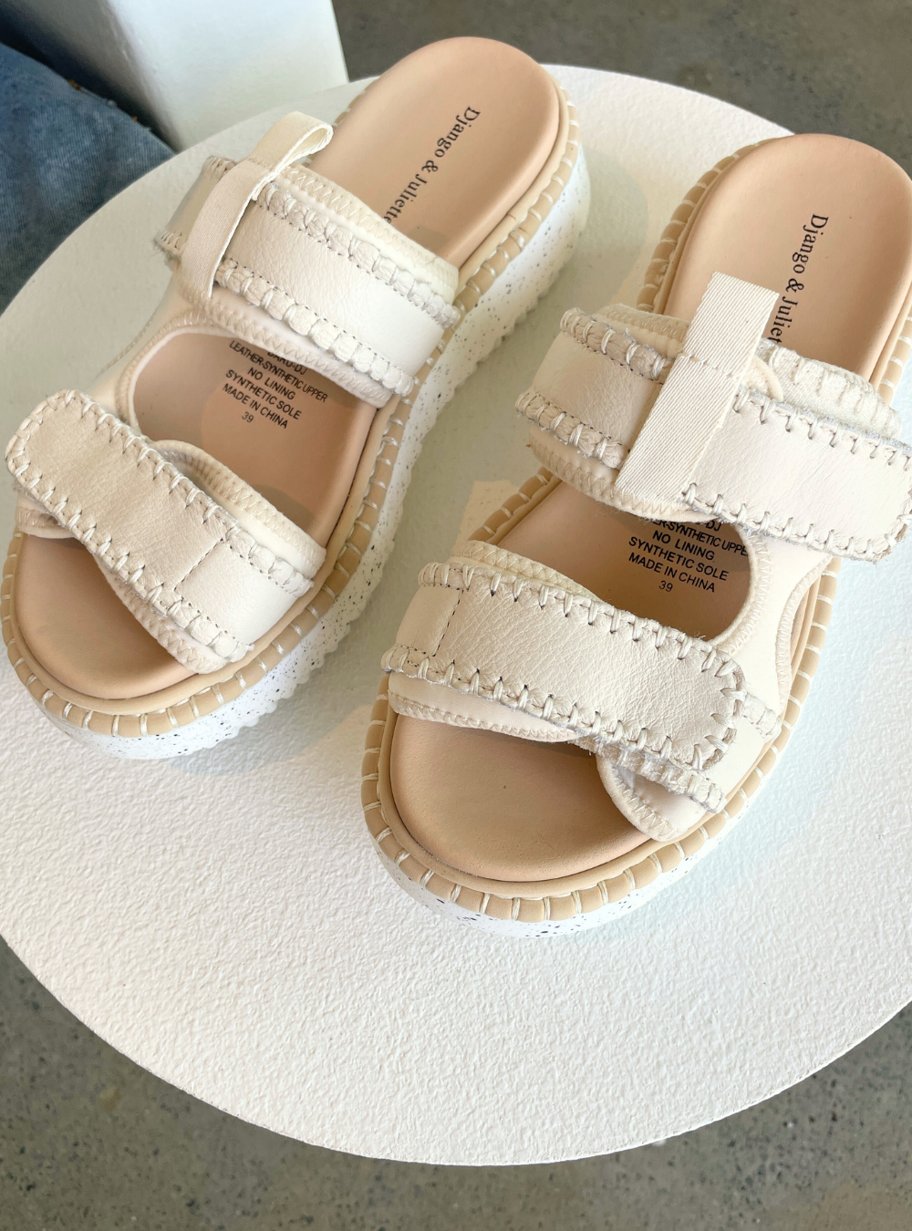 Daru White/Beige Multi Sandals