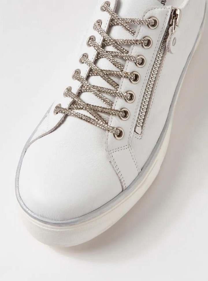 Fedora - White Leather Sneakers