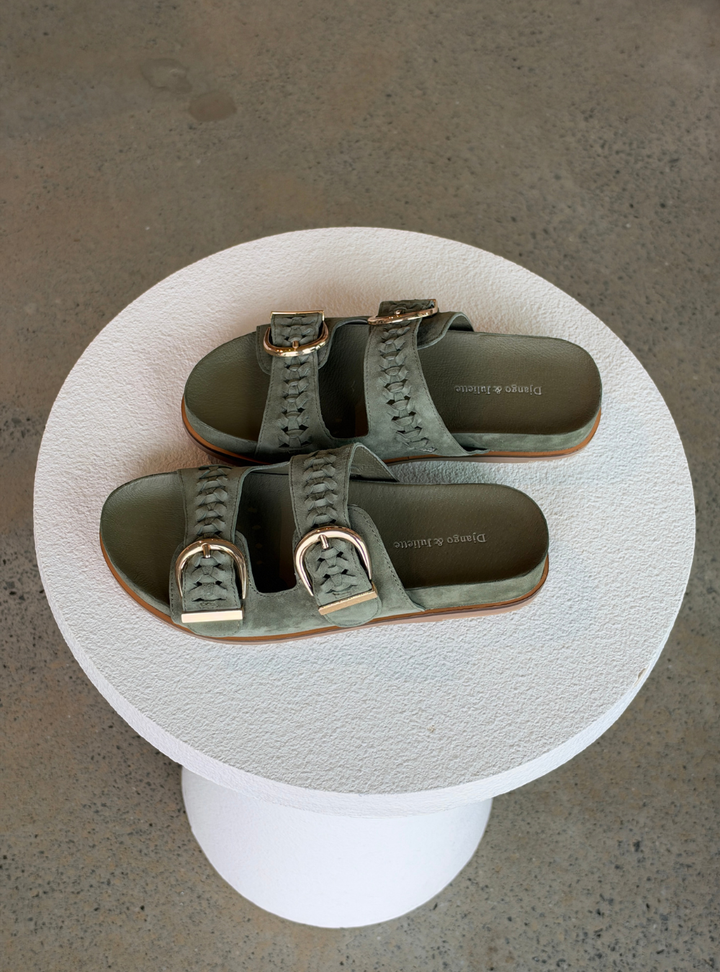 Quenby - Khaki Suede
