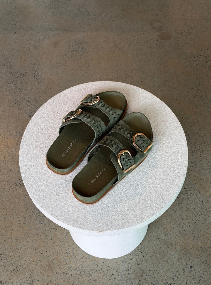Quenby - Khaki Suede