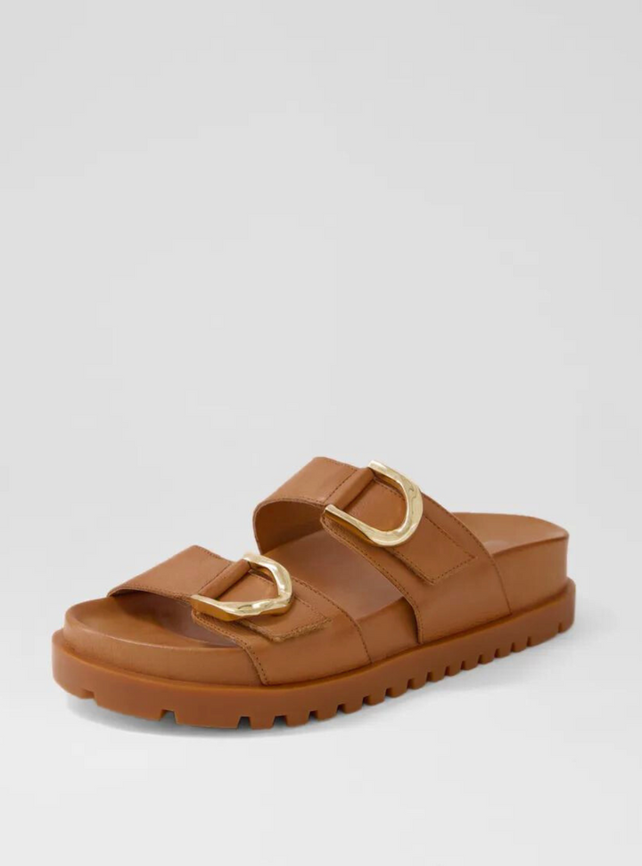 Ullana Toffee Leather Sandals