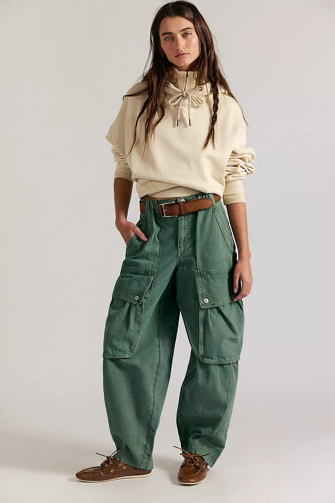 Brentwood Slouch Pant - Aged Green