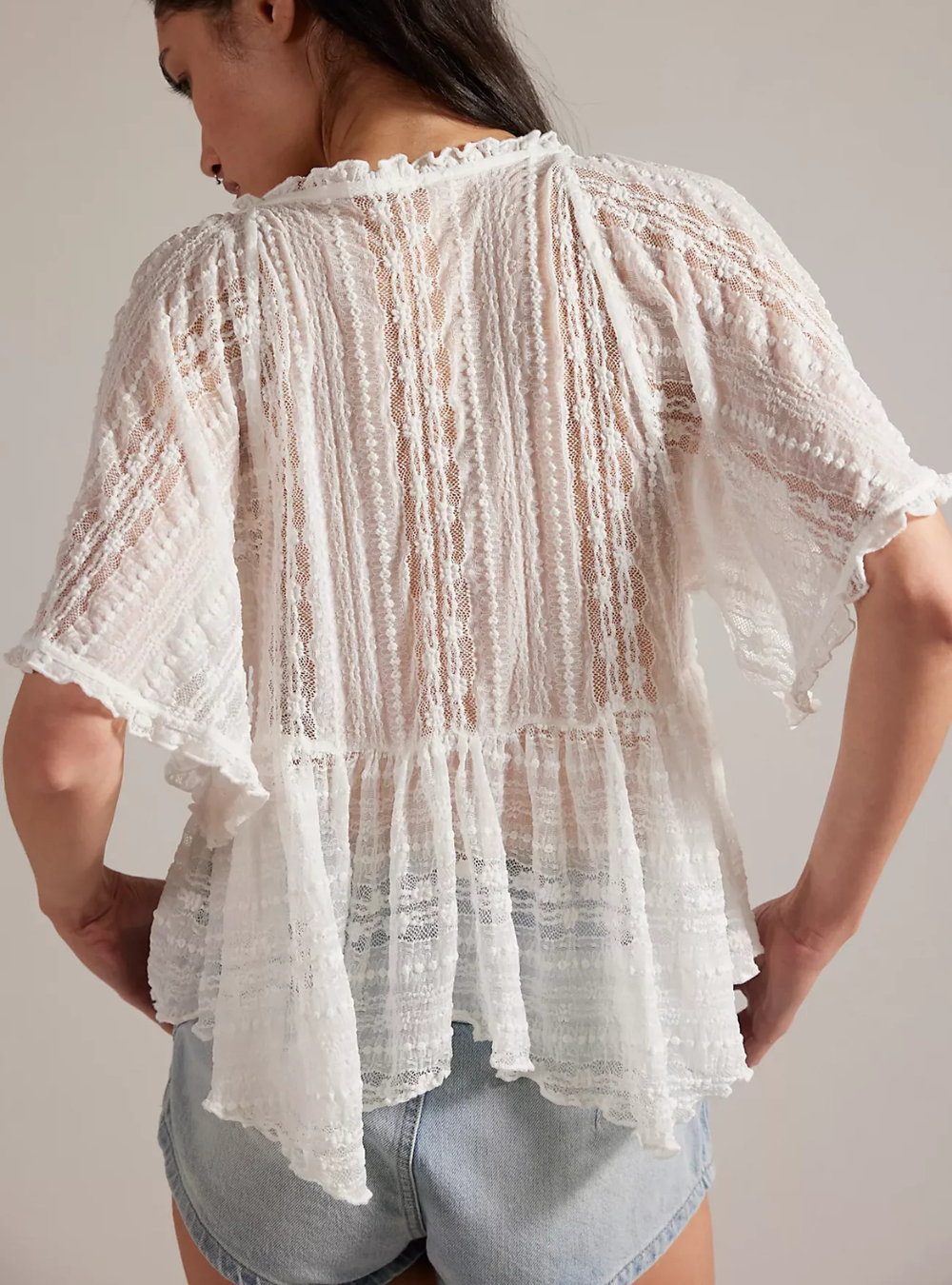 In Your Dreams Lace Top - Clean Ivory