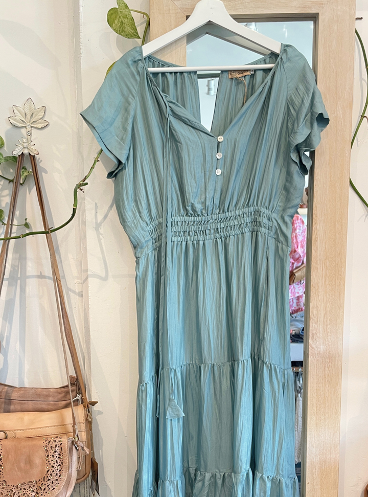 Amber Silk Dress - Dove