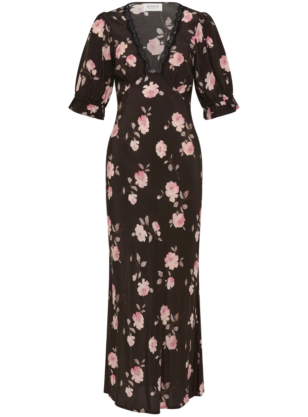 Myles Midi Dress - Charcoal Nova Rose