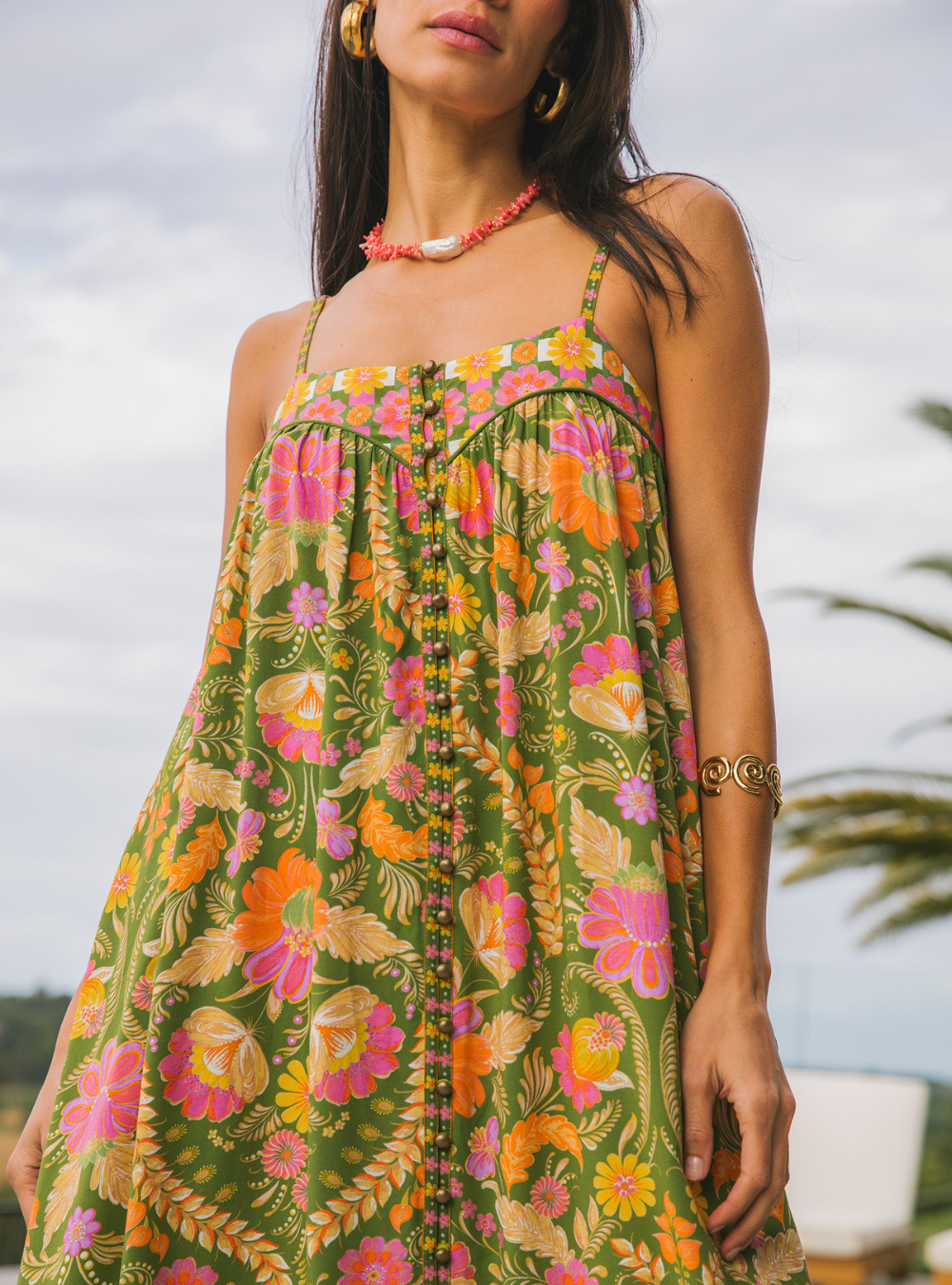 Estella Midi Dress - Guava