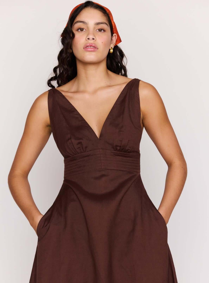 Kaia Maxi Dress - Chocolate