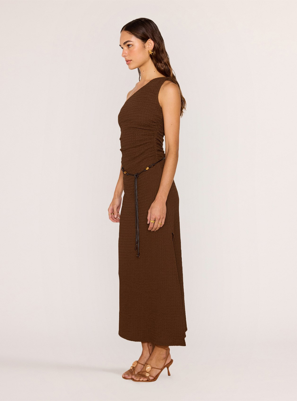 Delphine Midi Dress - Chocolate